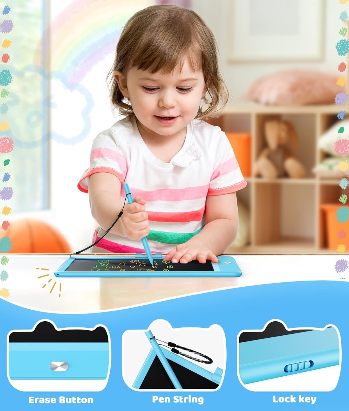 ColorScribe™ Colour LCD Writing Tablet 16 Inches -- كمبيوتر لوحي للكتابة بشاشة LCD ملونة